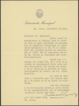 Carta de Carlos A. Pueyrredón a Arturo Xalambrí (1941-12-15)