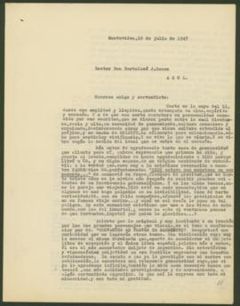Carta de Arturo Xalambrí a Bartolomé José Ronco (1974-07-18)